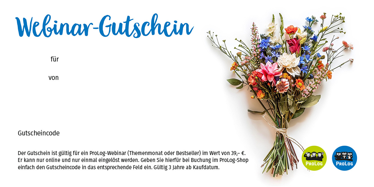 Gutschein für ein Webinar bei ProLog