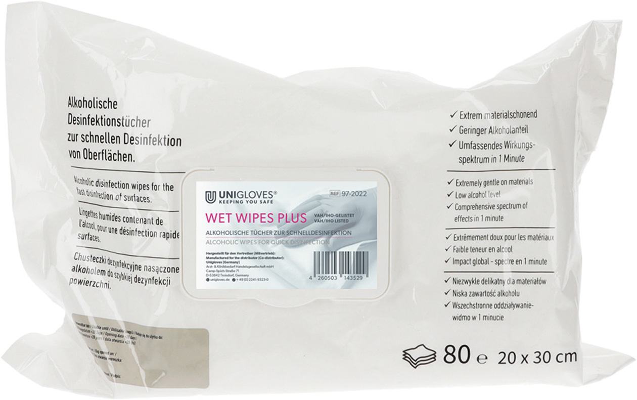 Desinfektionstücher Wet Wipes Plus