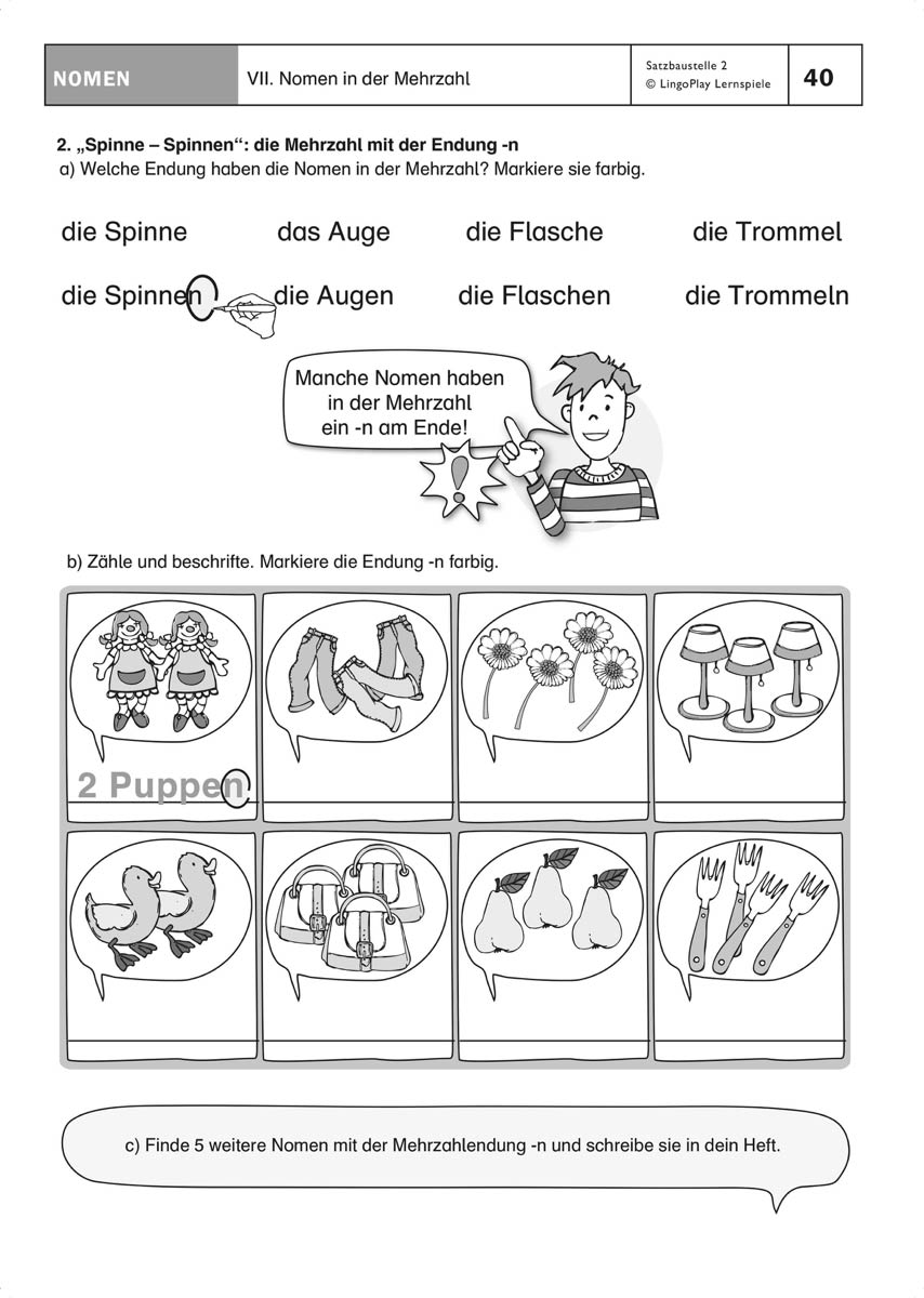 Satzbaustelle 2: Nomen und Satzbau