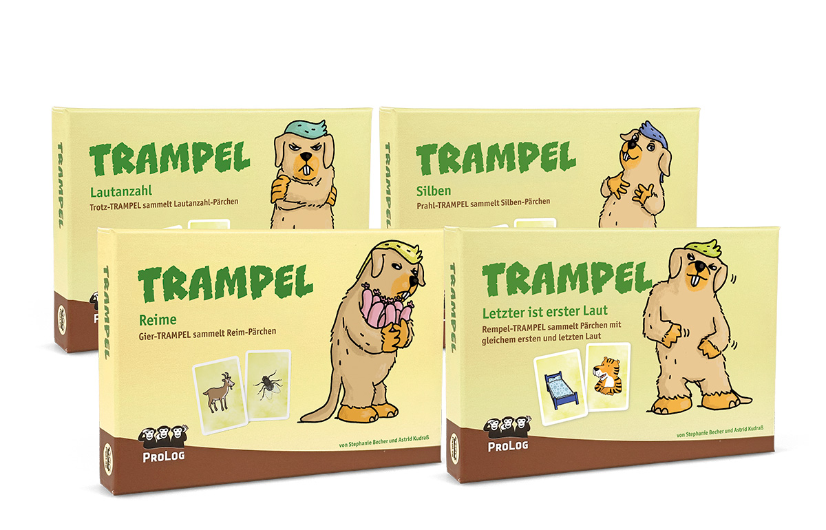 TRAMPEL-Spiele zur phonologischen Bewusstheit im 4er-Paket