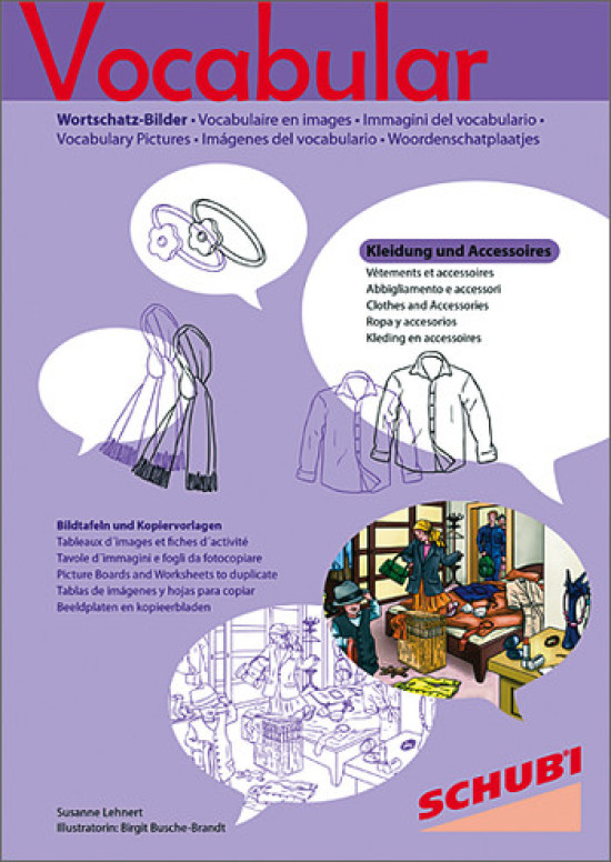 Vocabular Wortschatz-Bilder Kopiervorlage: Kleidung & Accessoires