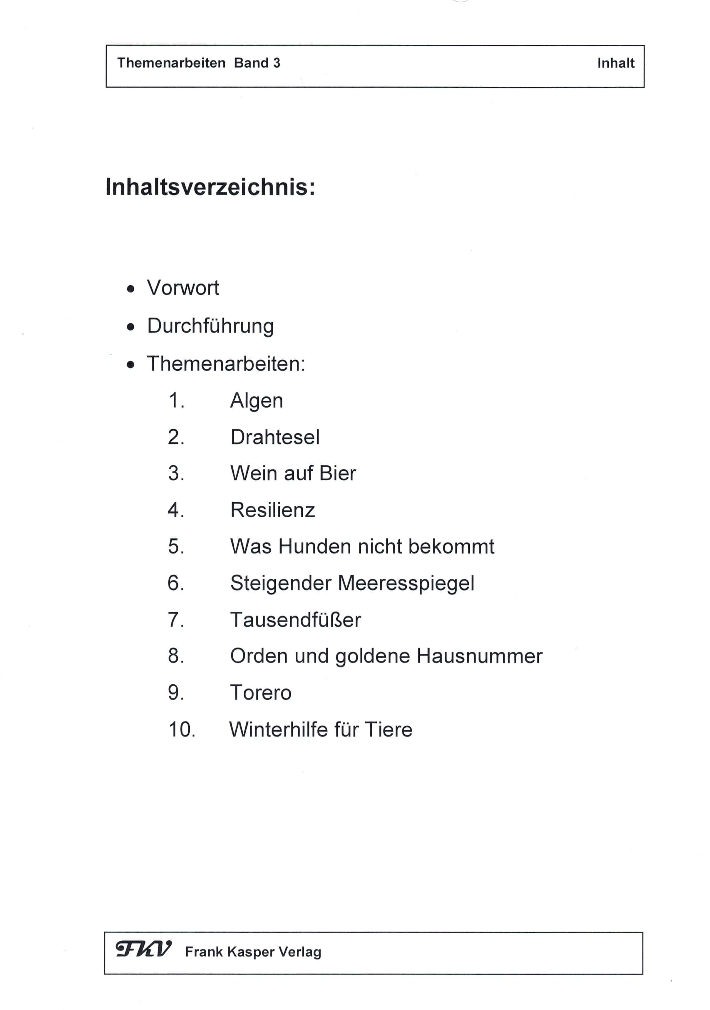 Themenarbeiten Bd. 3