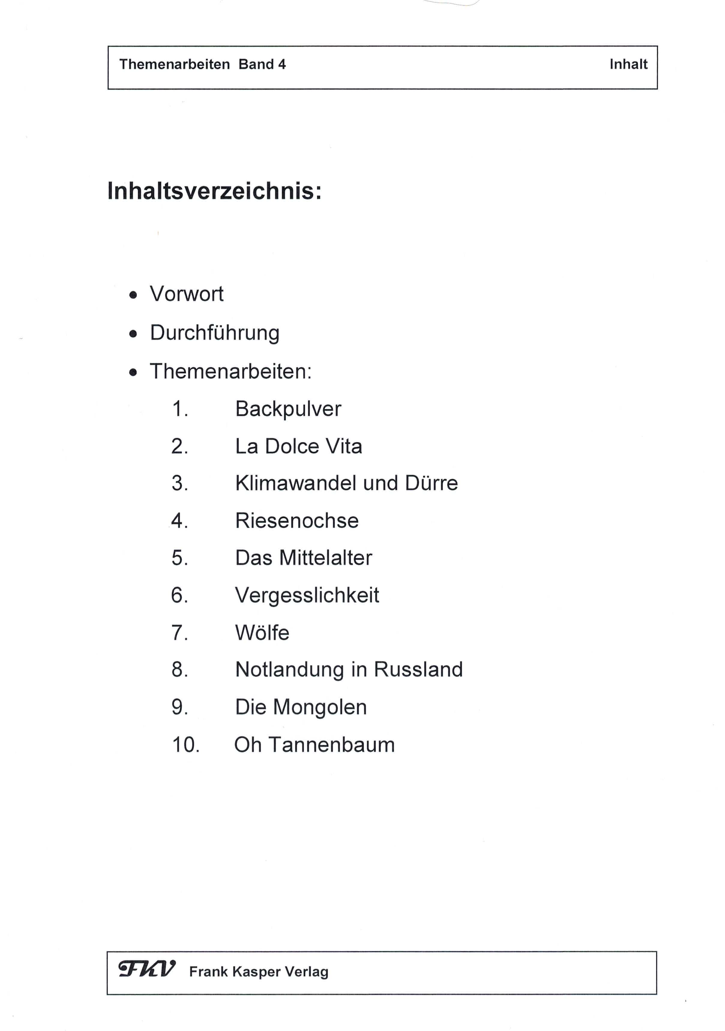 Themenarbeiten Bd. 4