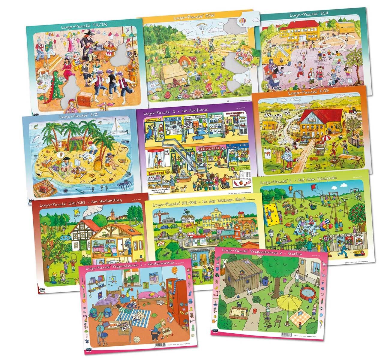 Logo-Puzzles - Gesamtpaket aller 11 Puzzle