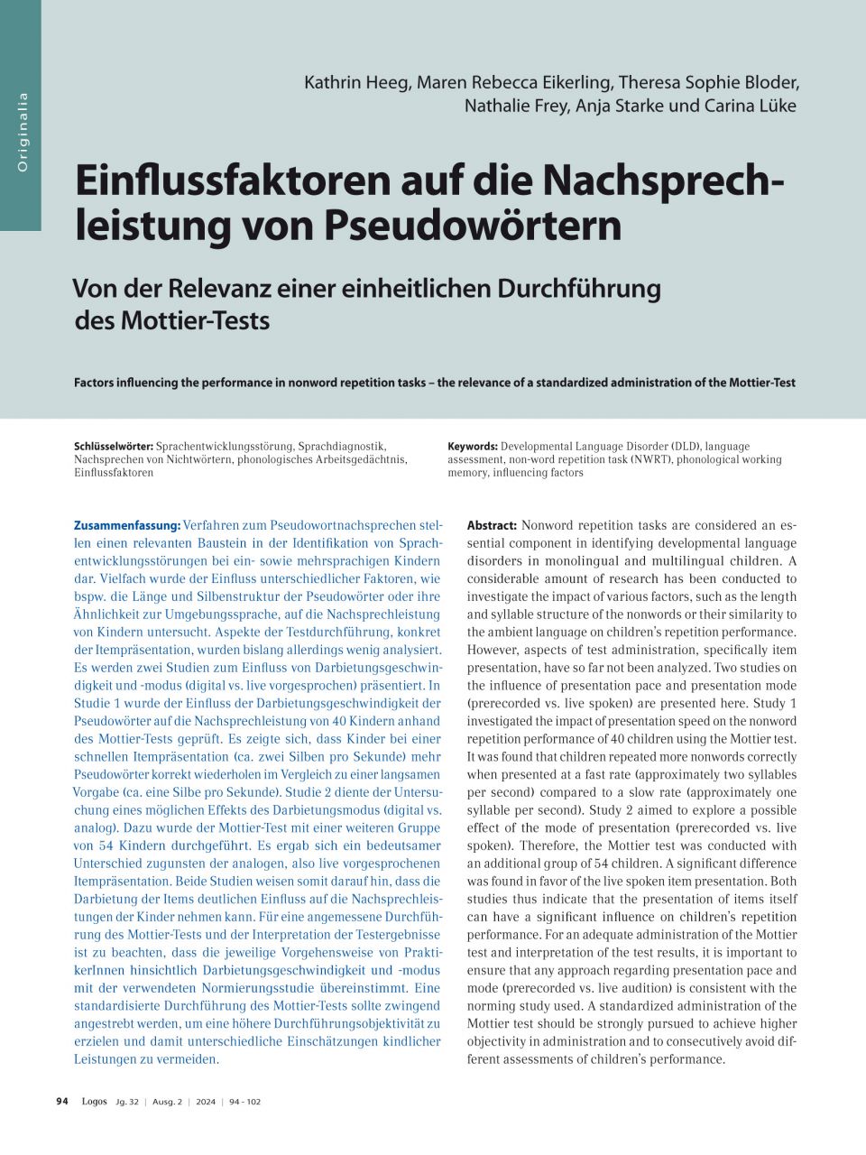 Beziehungsgestaltung und Kommunikation in der sprachtherapeutischen Videobehandlung - Eine qualitative Studie